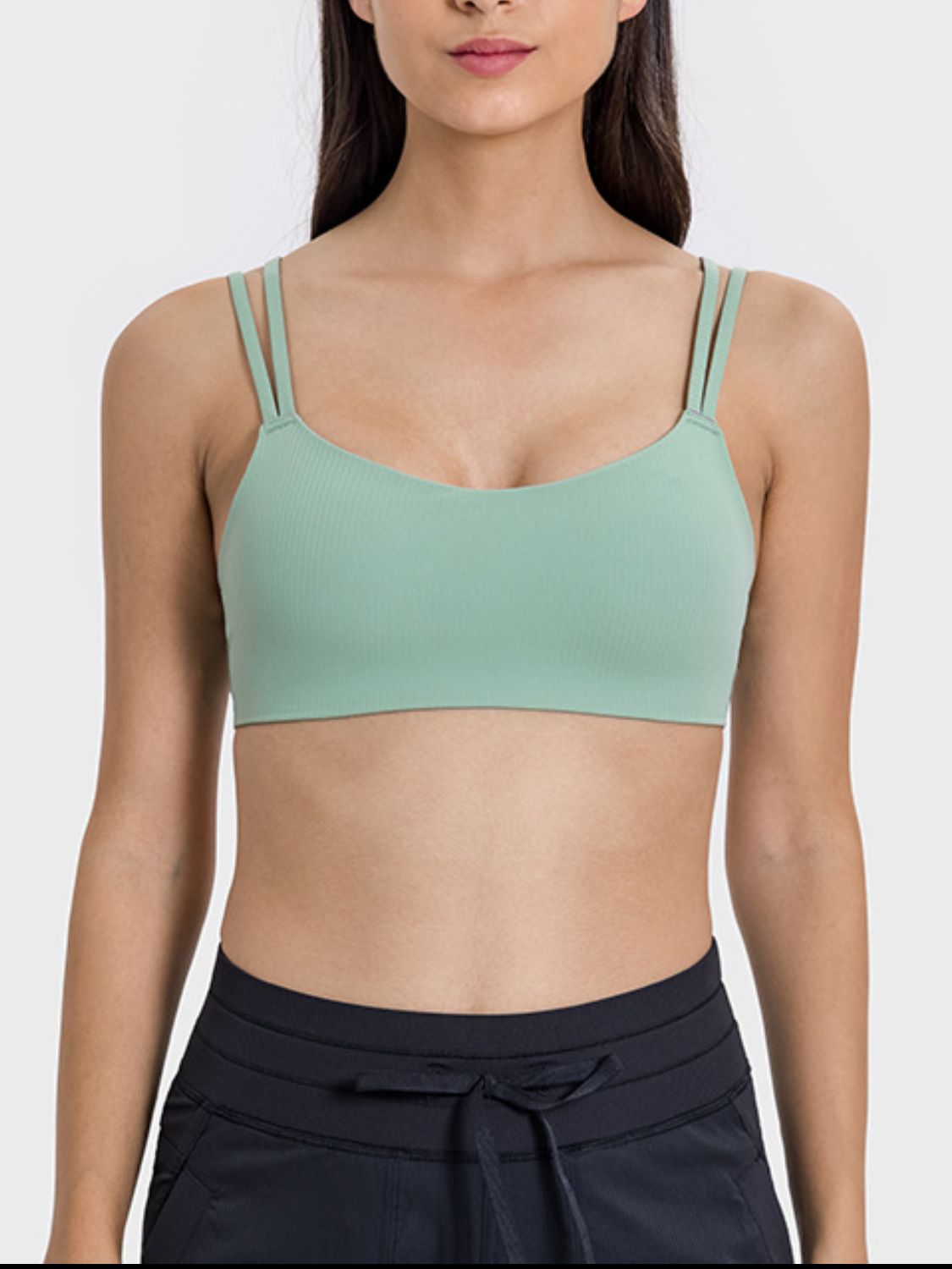 Millennia Scoop Neck Double Strap Active Cami - felvior