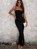 Devine Spaghetti Strap Bodyline Maxi Dress - felvior