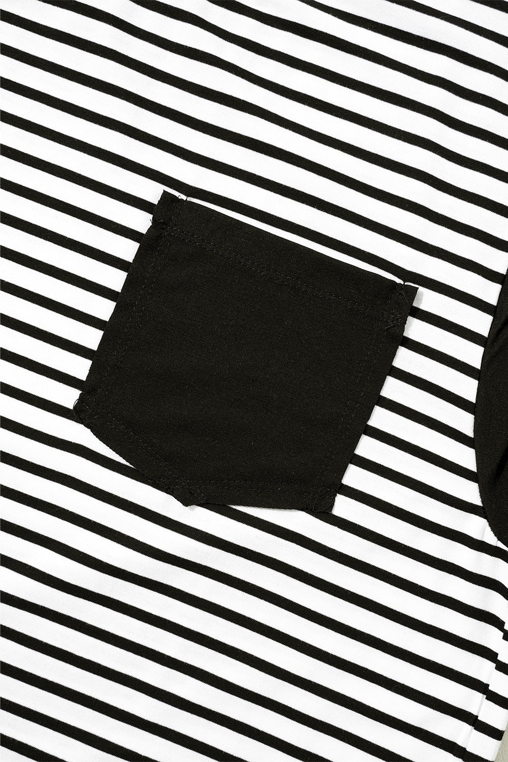 Striped Round Neck Cap Sleeve Top