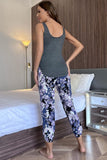 Scoop Neck Tank and Floral Cropped Pants Lounge Set - felvior