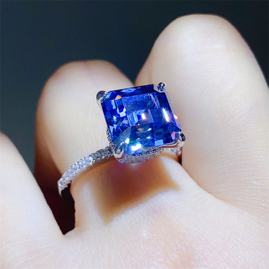 5 Carat Moissanite Zircon 925 Sterling Silver Ring - felvior