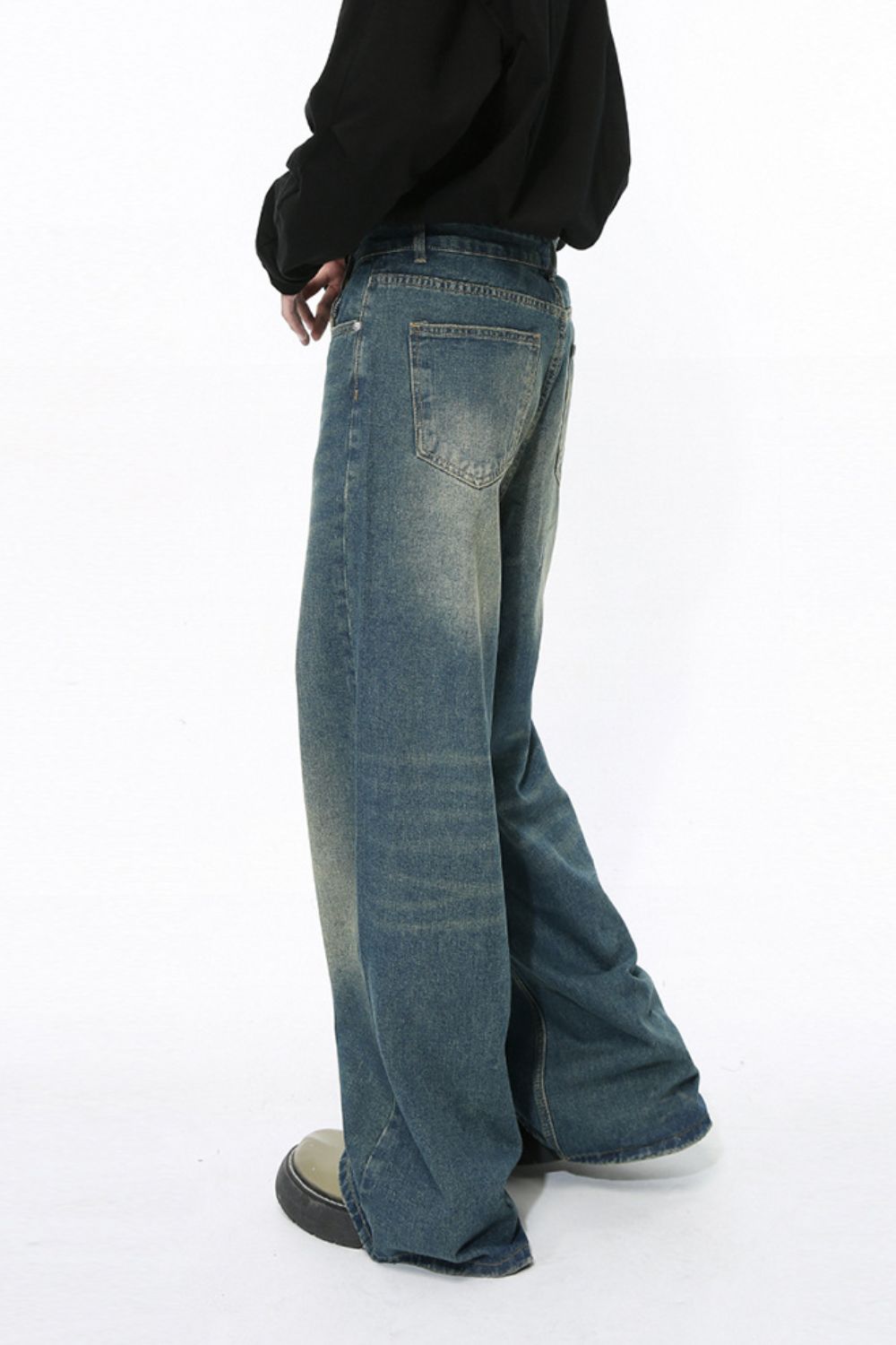 Men's Wide Leg Jeans with Pockets Image principale du produit