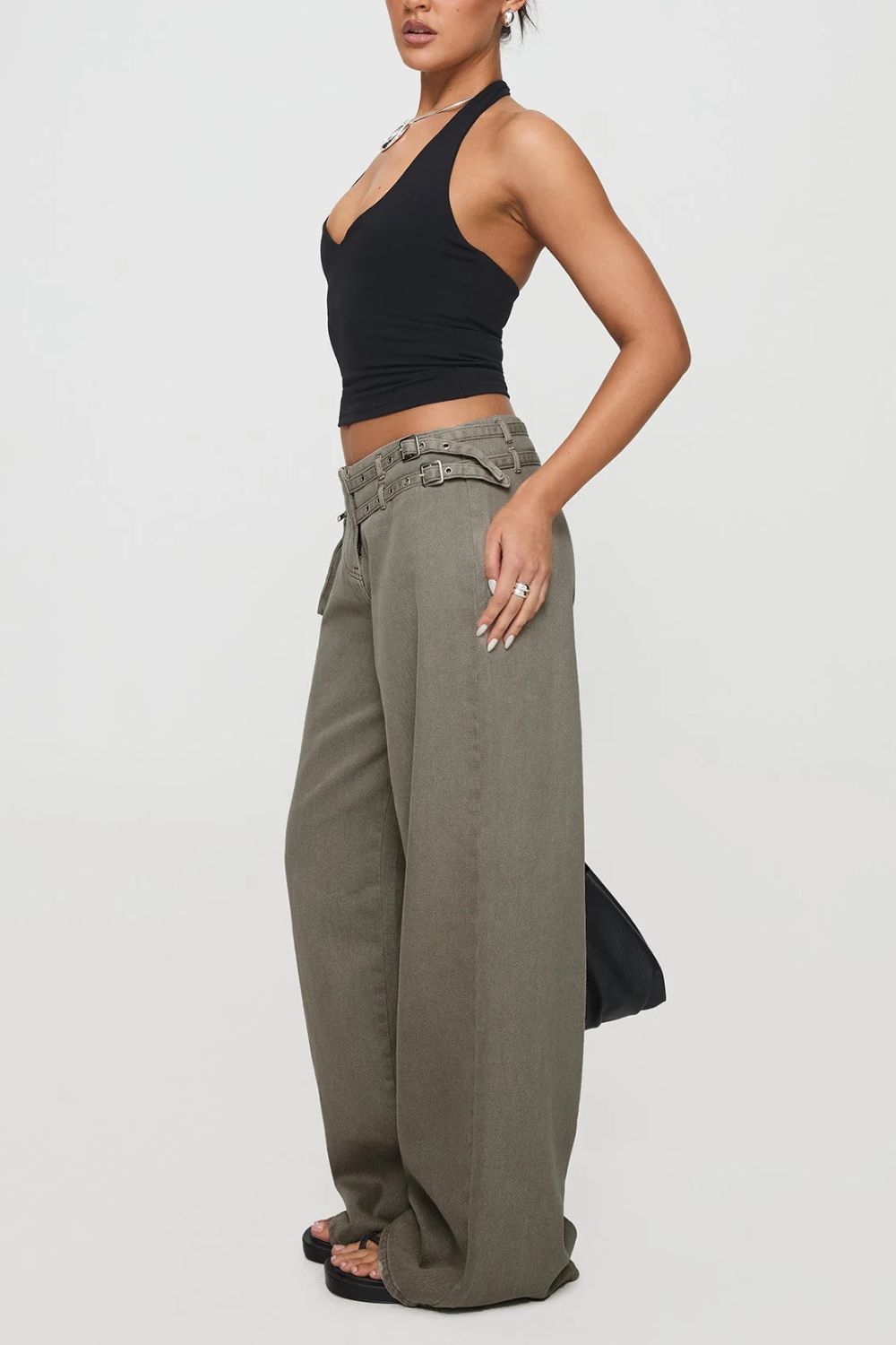 Wide Leg Jeans with Pockets - felvior