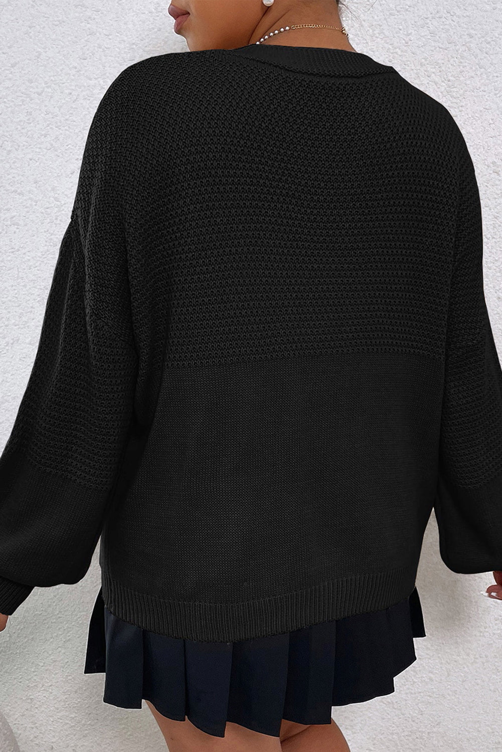 Floral Applique Drop Shoulder Open Front Cardigan - felvior