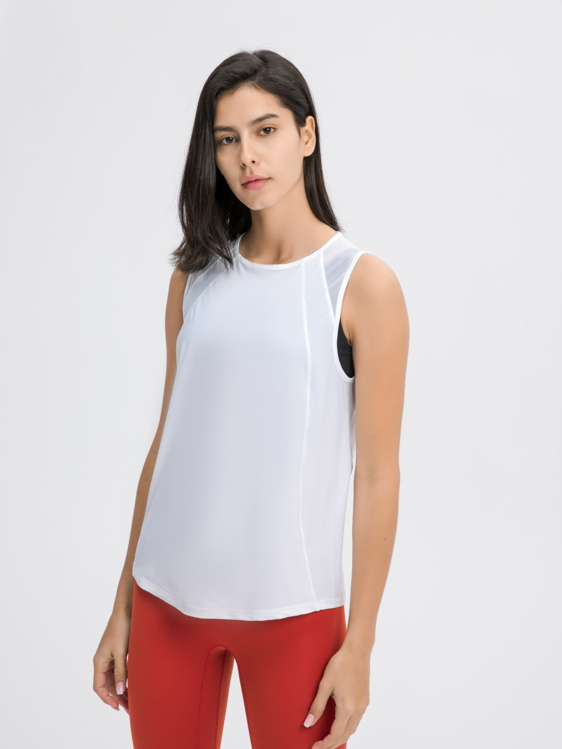 Millennia Cutout Back Round Neck Active Tank