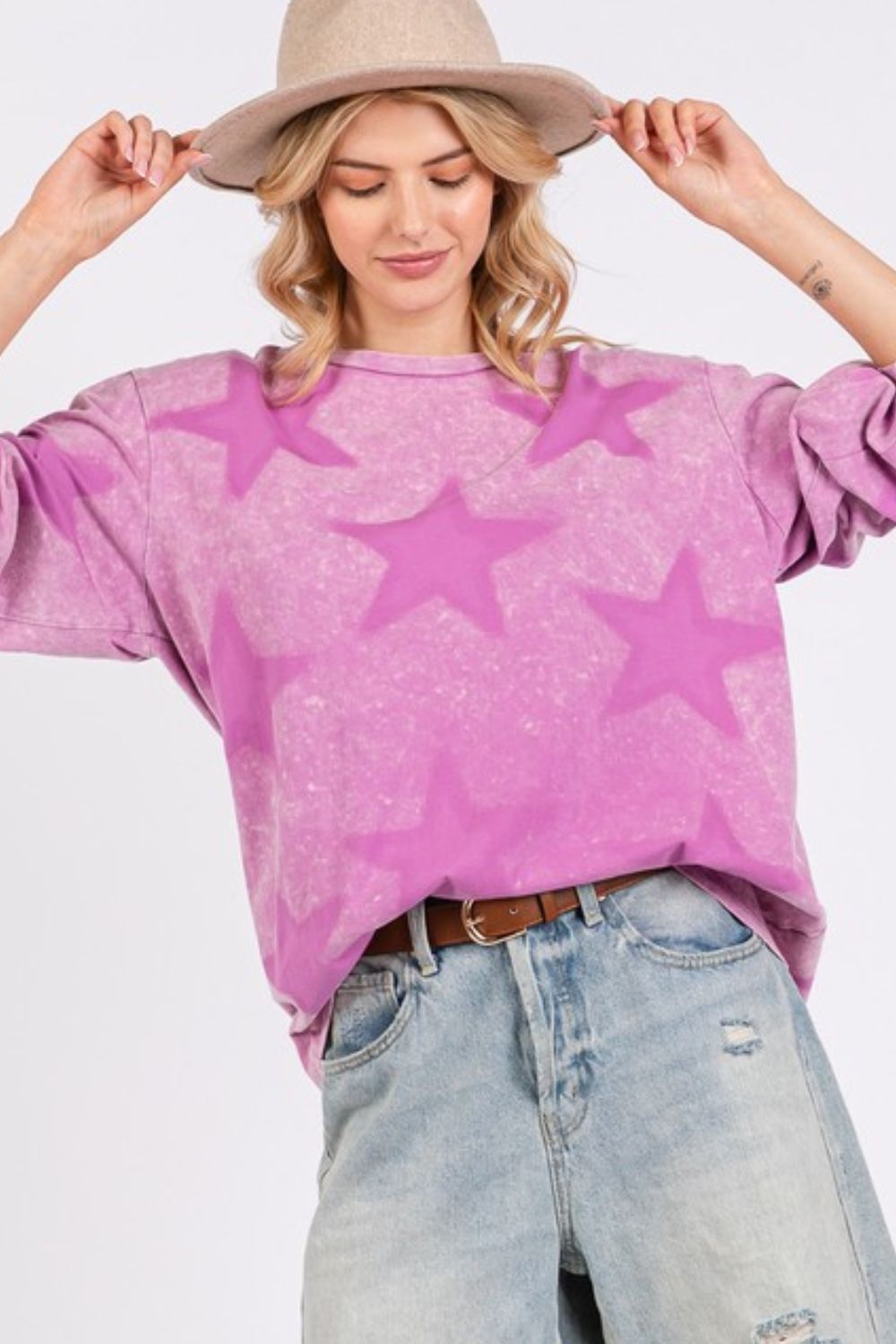 SAGE + FIG Mineral Wash Star Pattern T-Shirt Image principale du produit