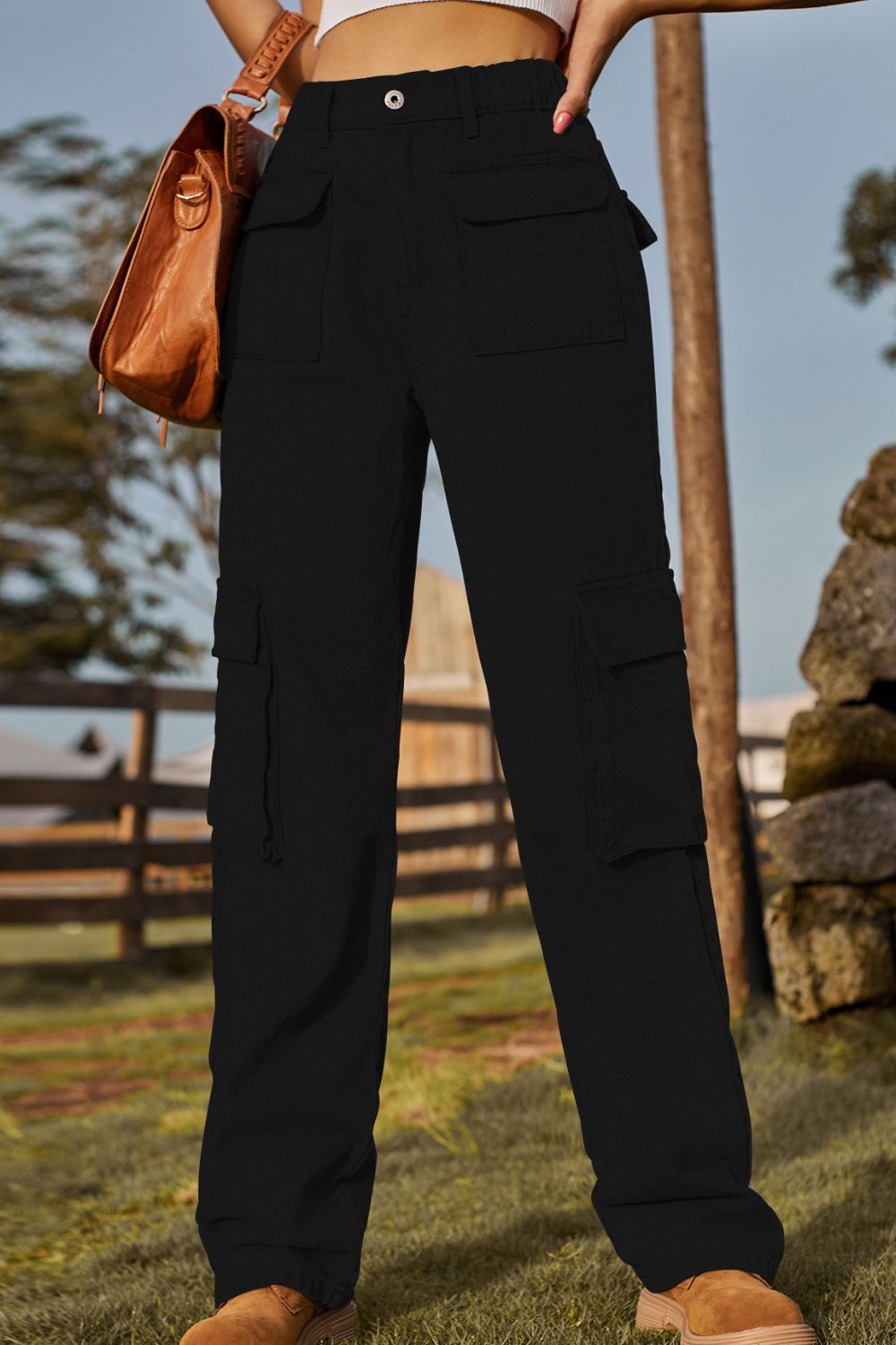 Loose Fit Long Jeans with Pockets - felvior