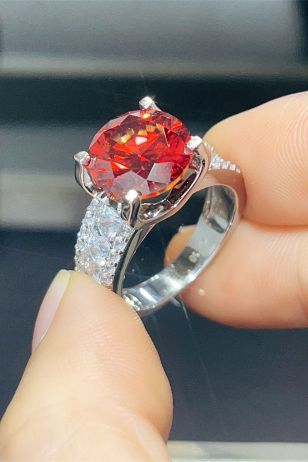 5 Carat Moissanite 925 Sterling Silver Ring - felvior