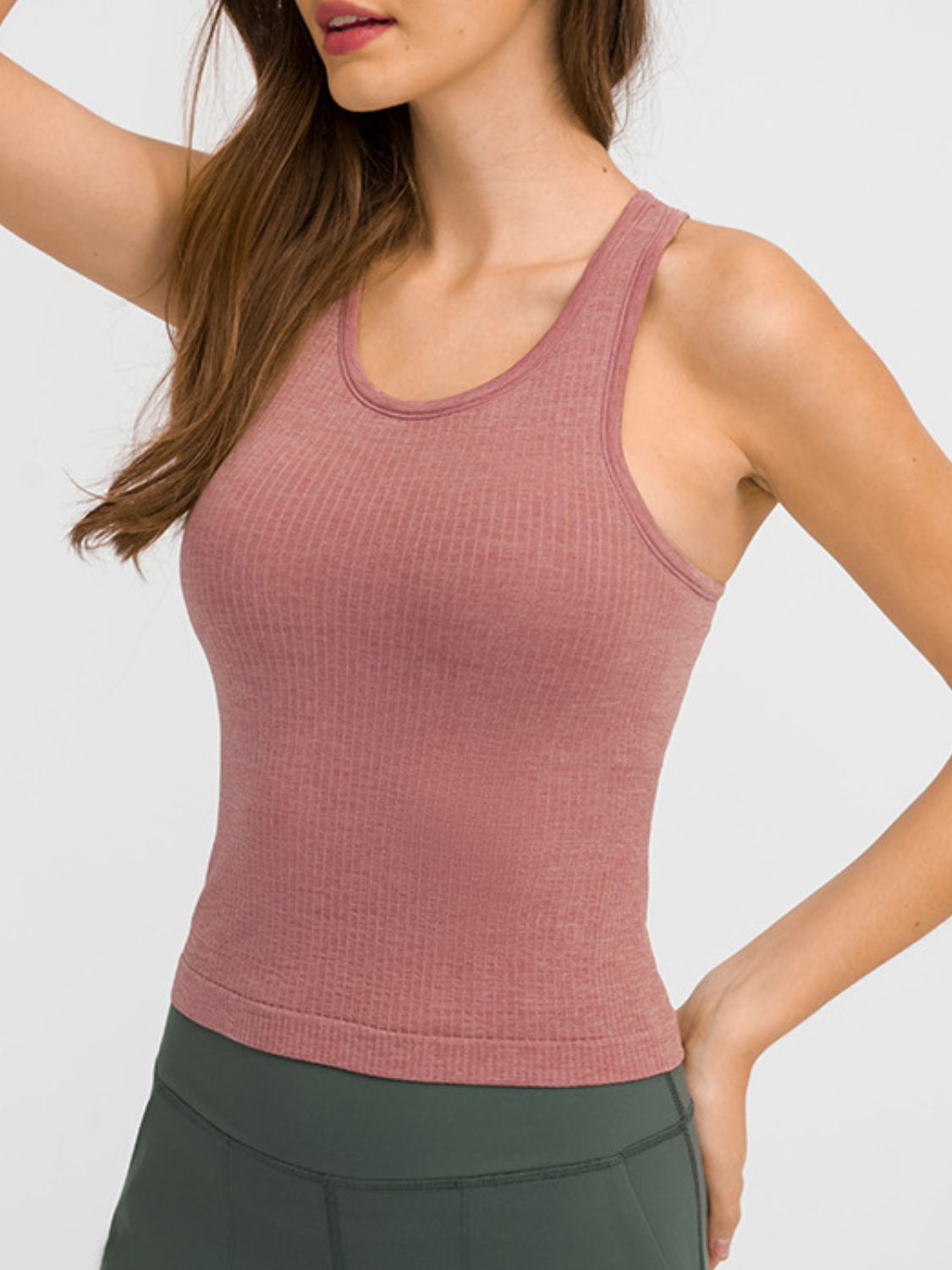 Millennia Round Neck Racerback Active Tank - felvior