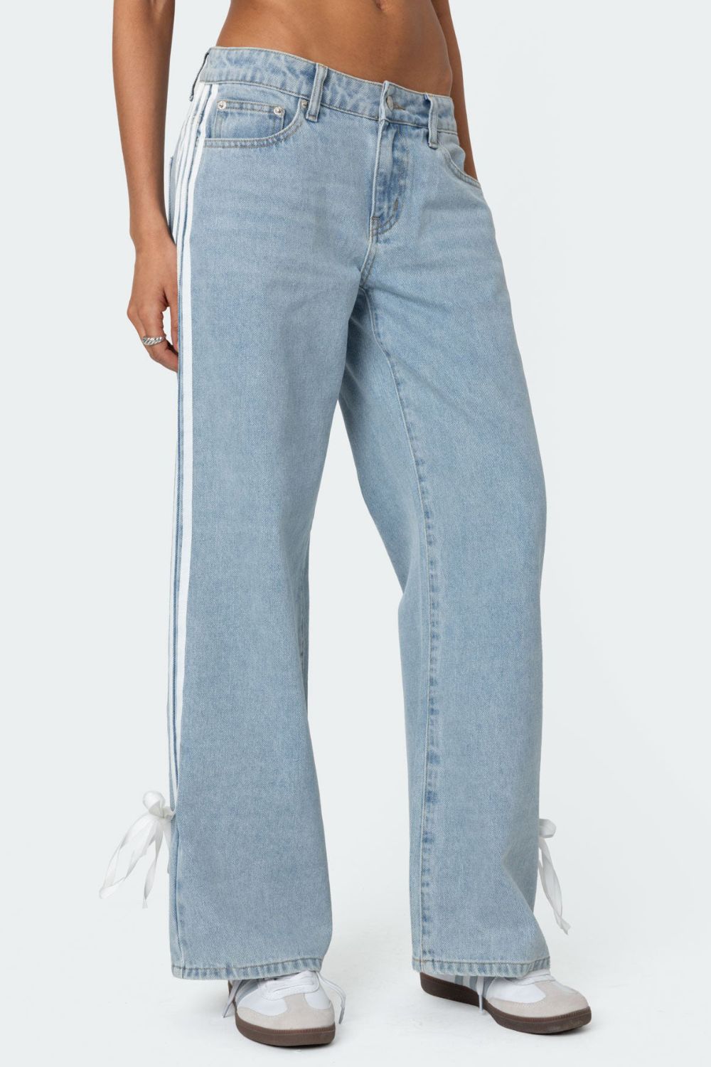 Side Striped Loose Fit Jeans