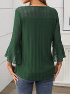 Round Neck Three-Quarter Sleeve Top