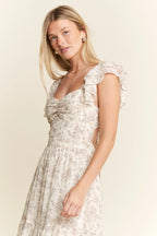 Jade By Jane Full Size Ruffle Sleeve Tiered Maxi Dress Plus Size