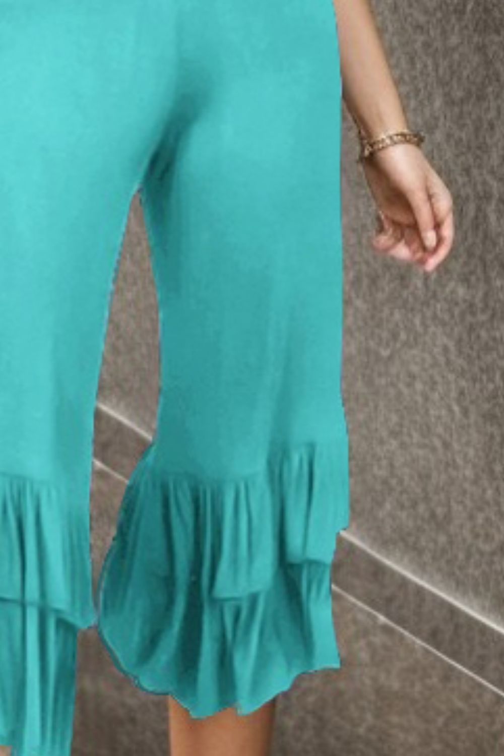 Heimish Full Size Ruffled High Waist Wide Leg Pants Plus Size - felvior