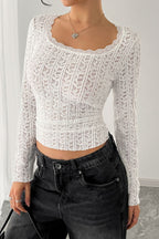 Lace Detail Long Sleeve T-Shirt