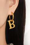 Titanium Steel Letter Hoop Earrings - felvior