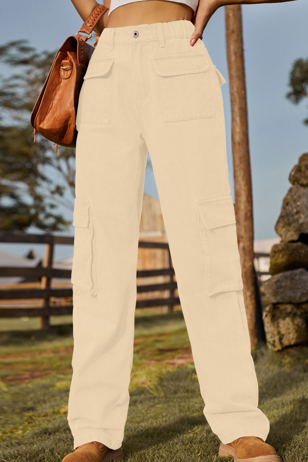 Loose Fit Long Jeans with Pockets - felvior