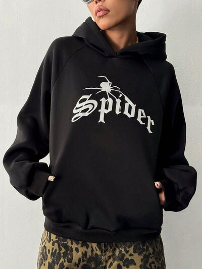 SPIDER Long Sleeve Hoodie with Kangaroo Pocket - felvior