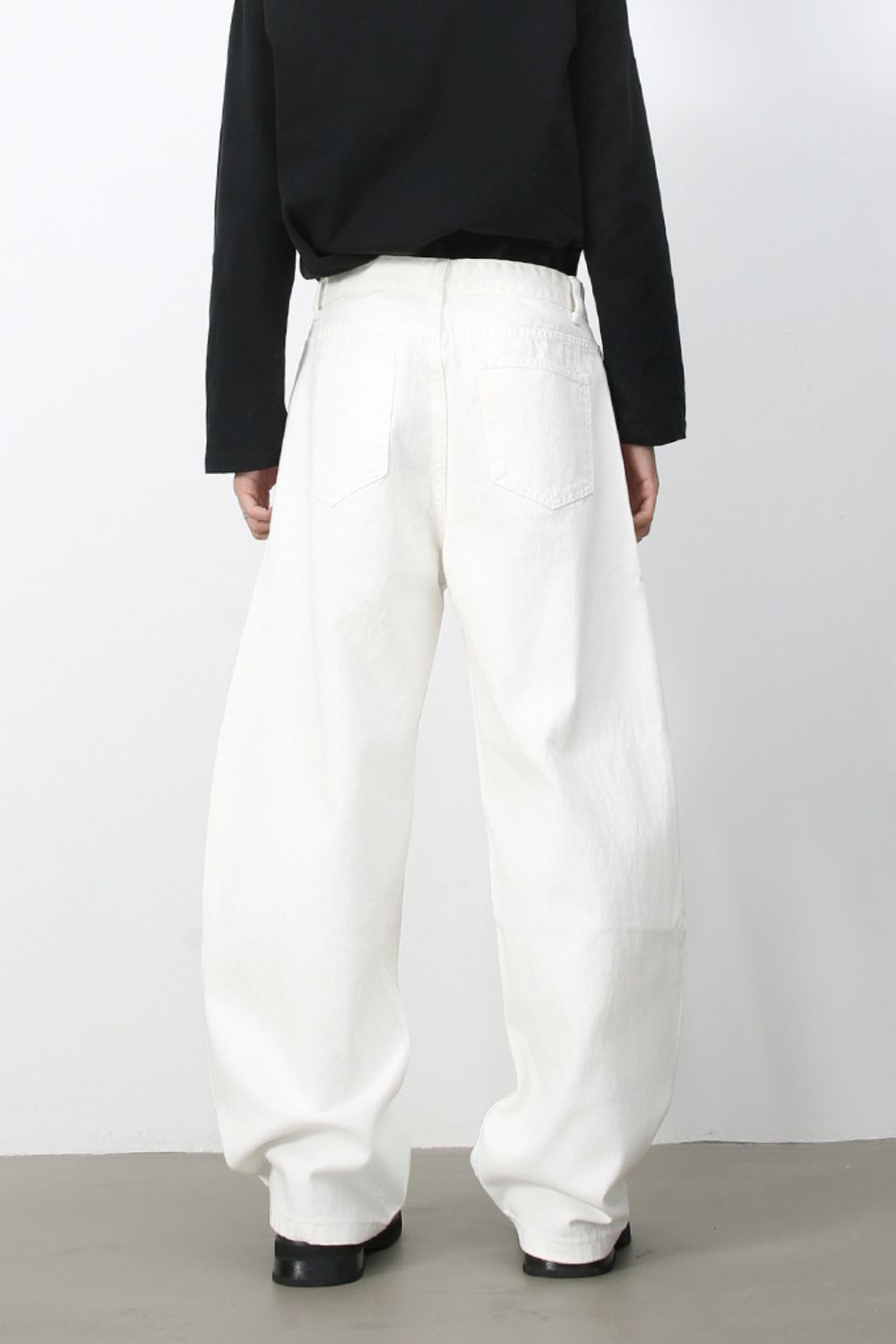 Men's High Rise Wide Leg Jeans - felvior