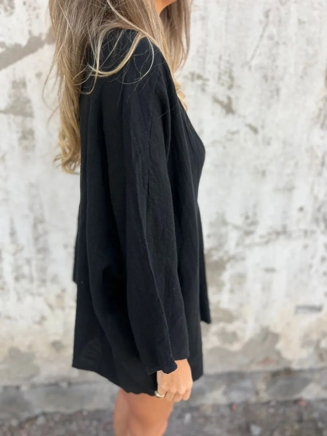 Full Size One Button Long Sleeve Shirt Plus Size