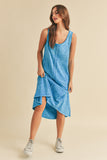 Aemi + Co High-Low Hem Scoop Neck Midi Tank Dress - felvior