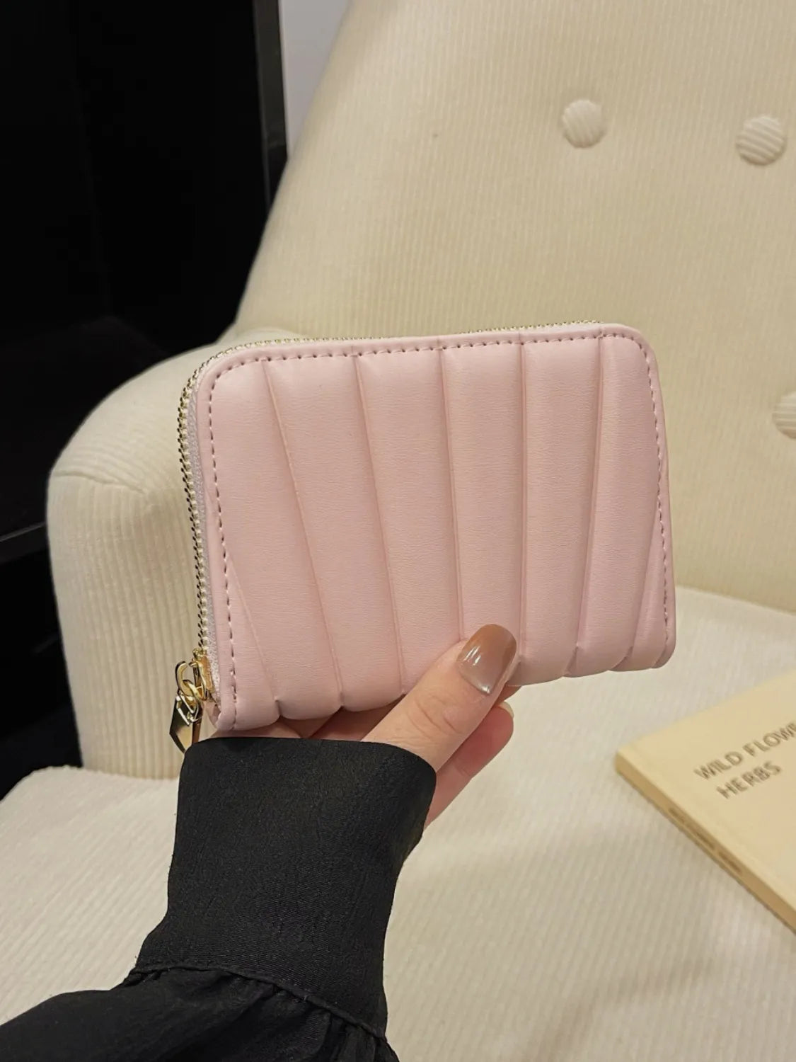 Solid PU Leather Mini Wallet Secondary image