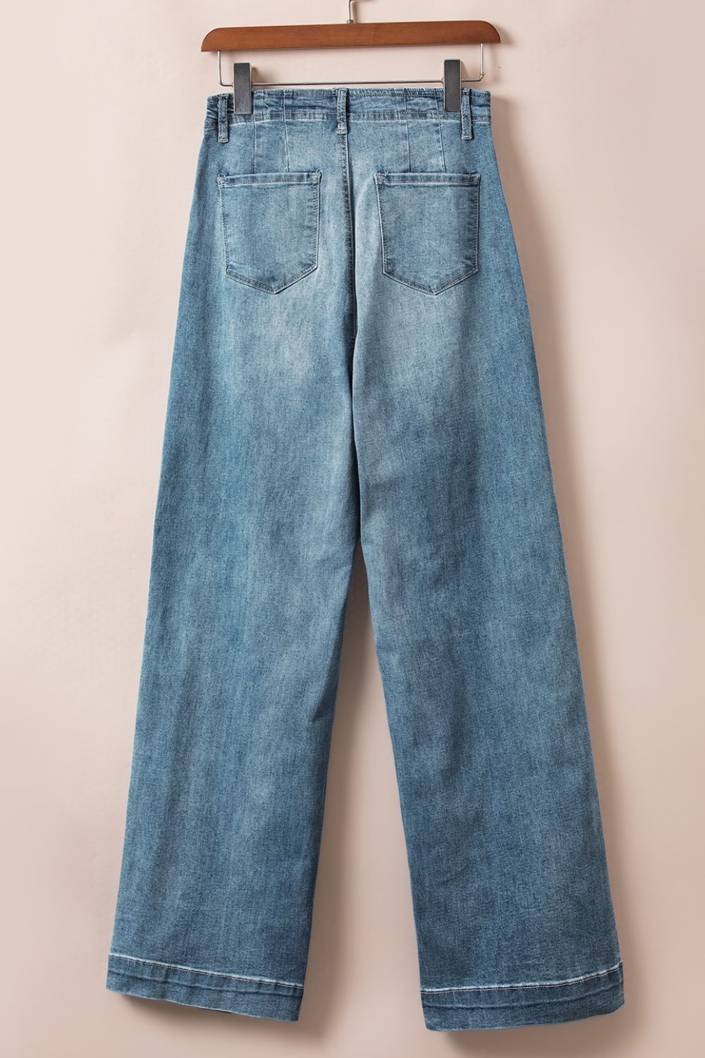 Button Fly High Waist Jeans - felvior