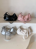 PU Leather Buckle Shoulder Bag - felvior