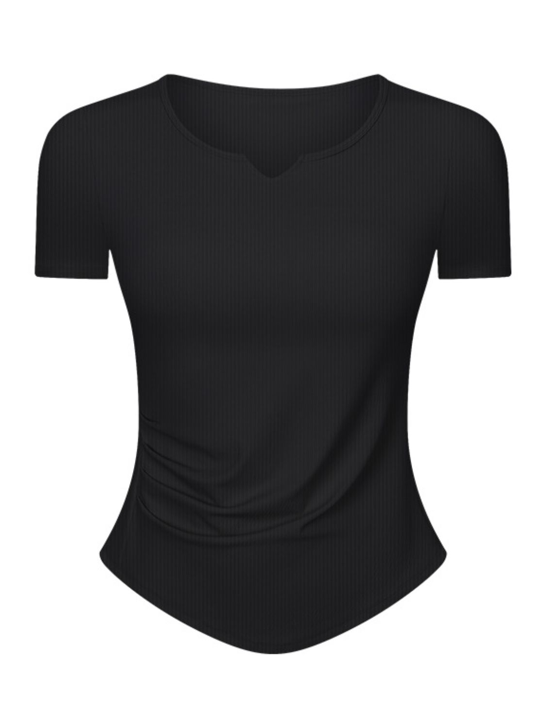 Millennia Notched Short Sleeve Active T-Shirt - felvior