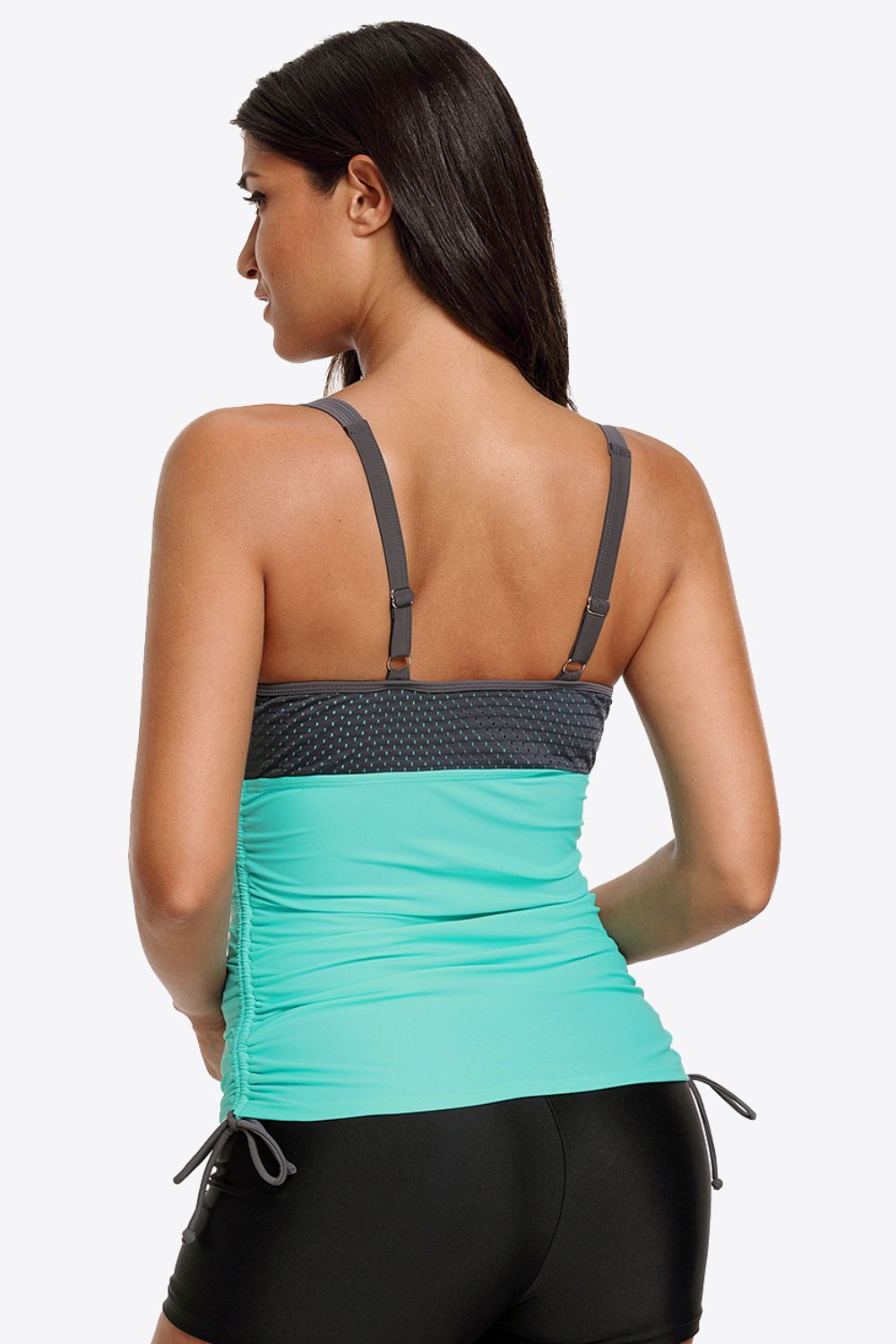 Schwimm-Camisole mit kontrastierendem Sweetheart-Ausschnitt Zweitbild