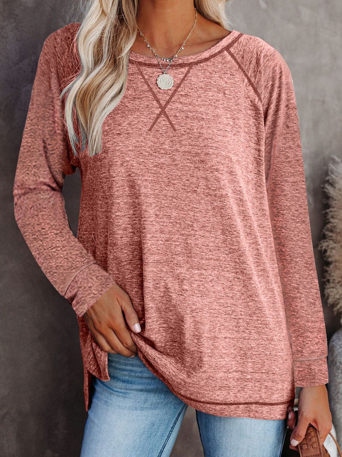 Round Neck Long Sleeve T-Shirt Main image