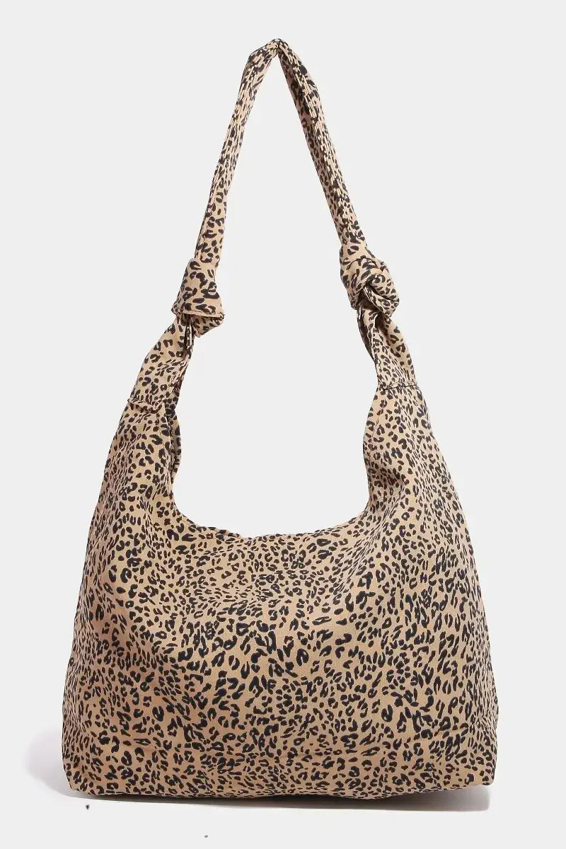 Fame Leopard Knotted Strap Shoulder Bag Image principale du produit