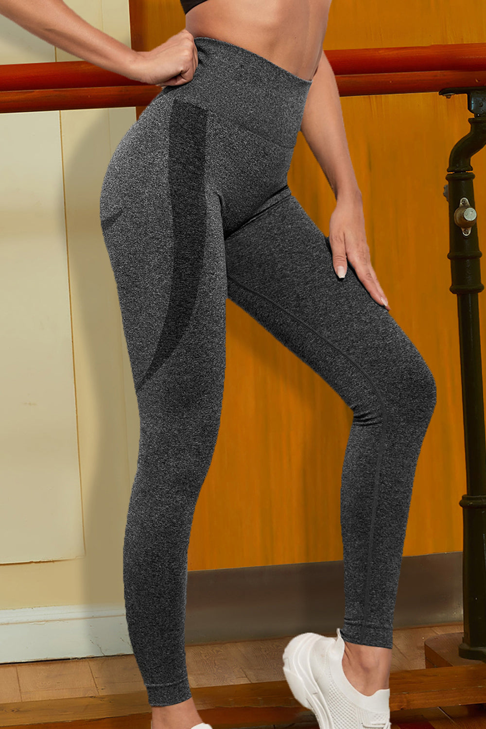 Wide Waistband Sports Leggings - felvior