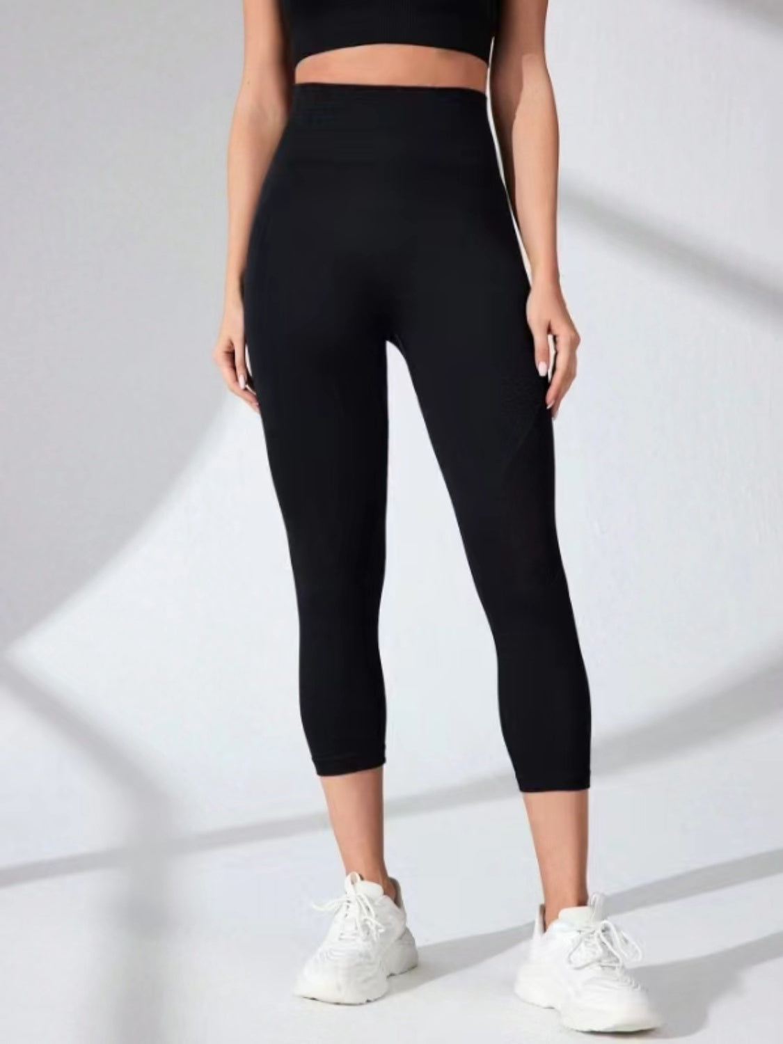 High Waist Cropped Active Leggings - felvior