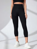 High Waist Cropped Active Leggings - felvior