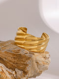 18K Gold-Plated Stainless Steel Open Ring - felvior