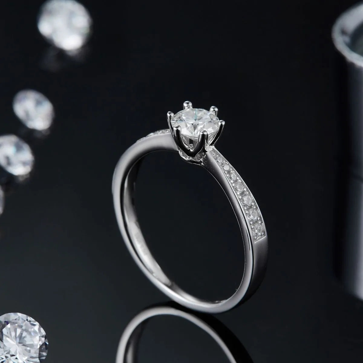 Moissanite 925 Sterling Silver Ring - felvior