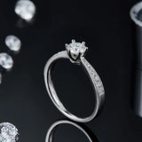 Moissanite 925 Sterling Silver Ring - felvior
