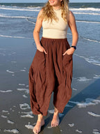 Full Size Drawstring Pants with Pockets Plus Size