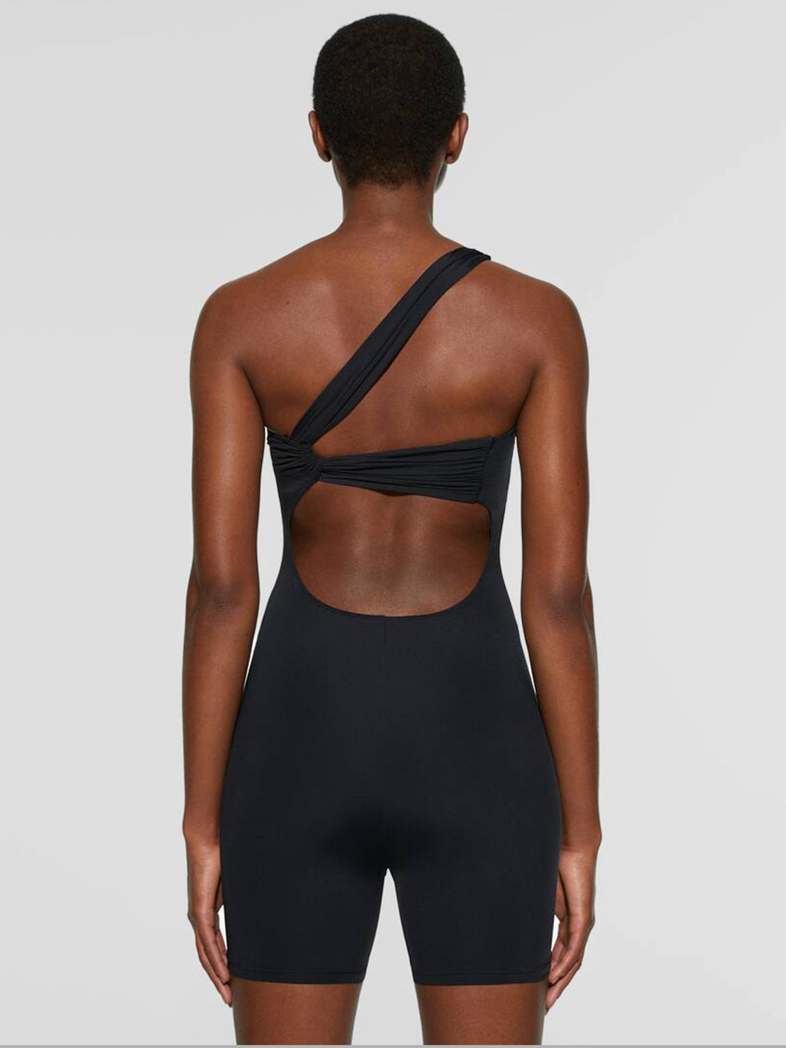 Single Shoulder Active Romper - felvior