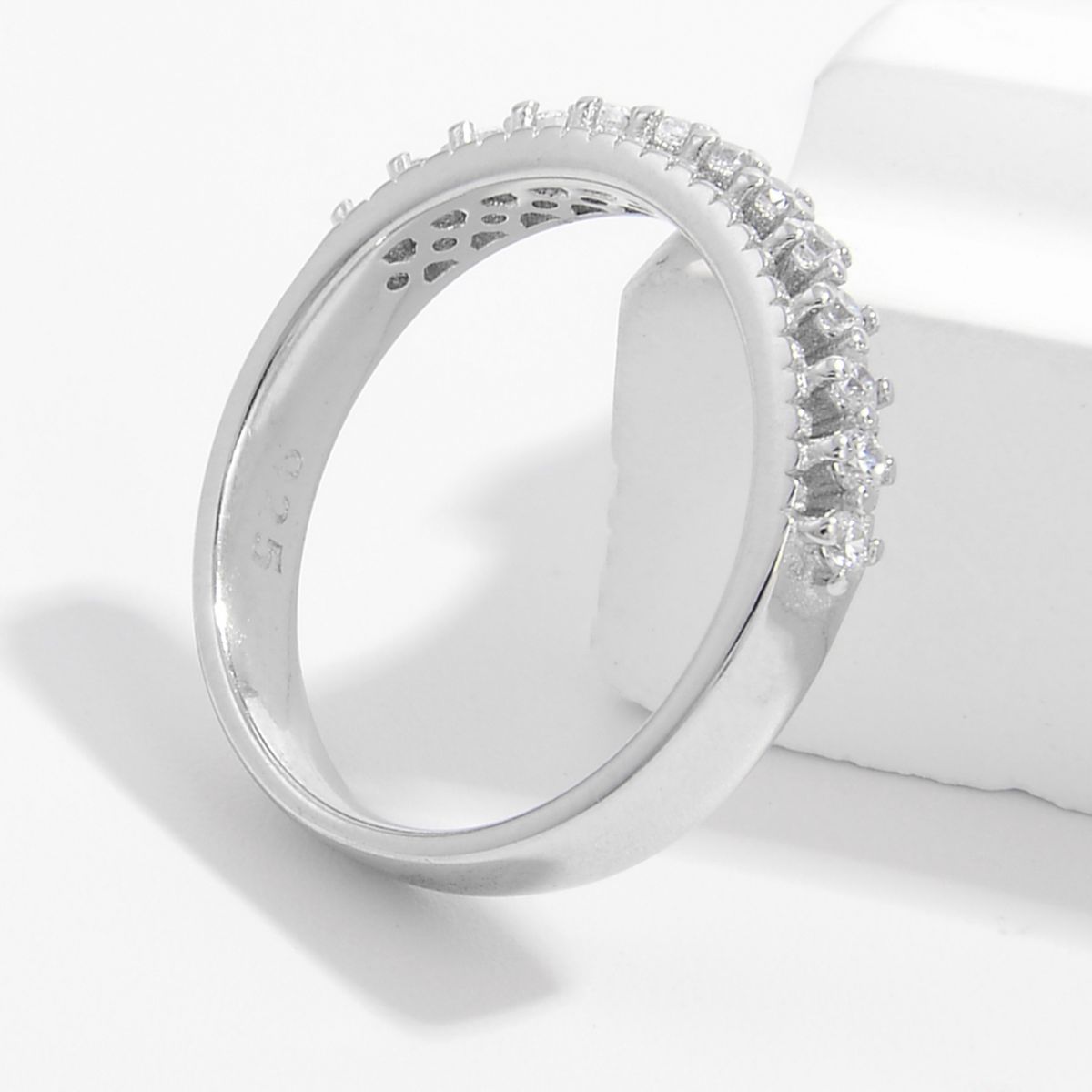 925 Sterling Silver Inlaid Zircon Ring - felvior