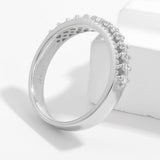 925 Sterling Silver Inlaid Zircon Ring - felvior