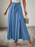 Tied Slit Wide Leg Pants - felvior