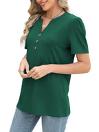 Notched Short Sleeve T-Shirt