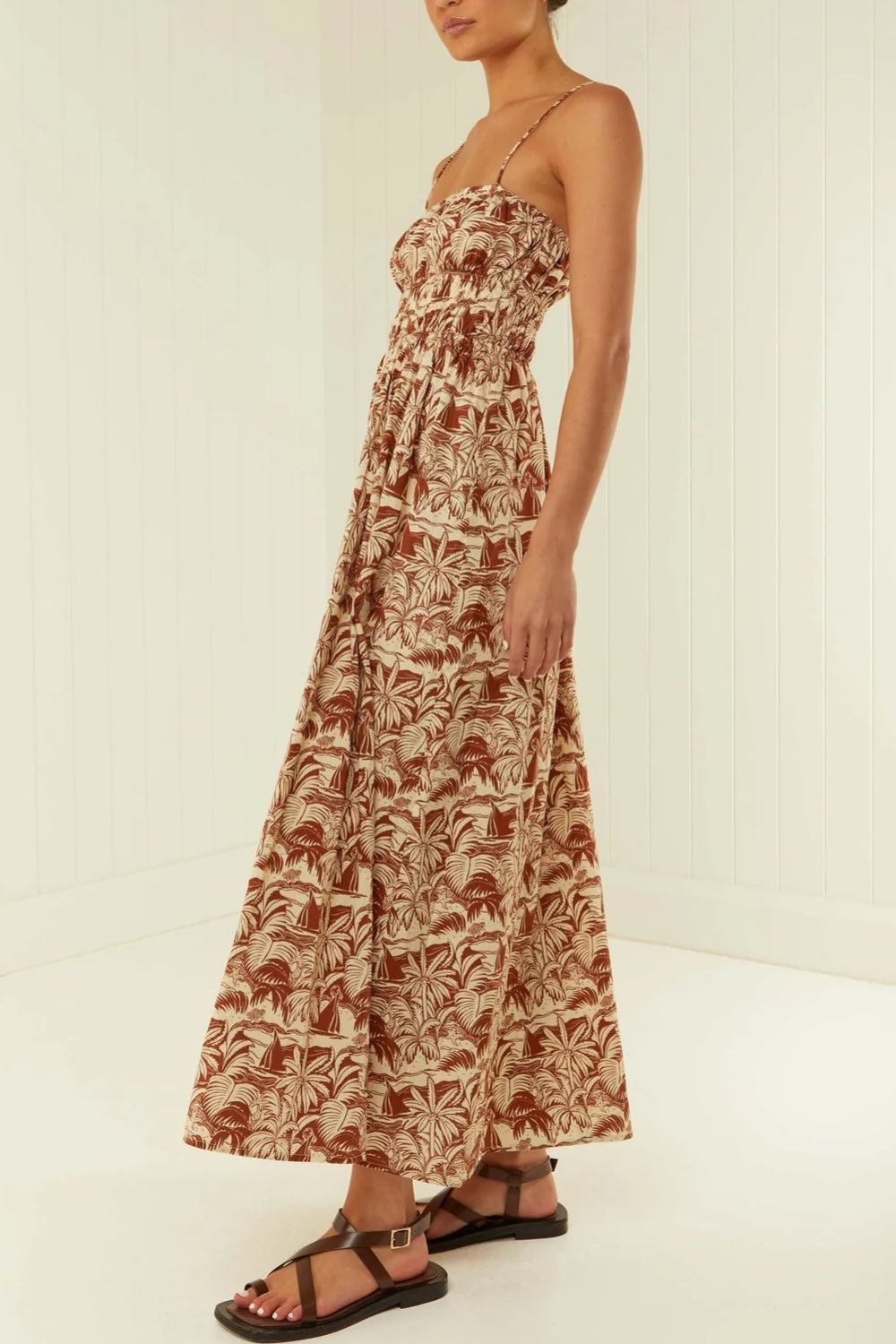 Printed Square Neck Cami Dress