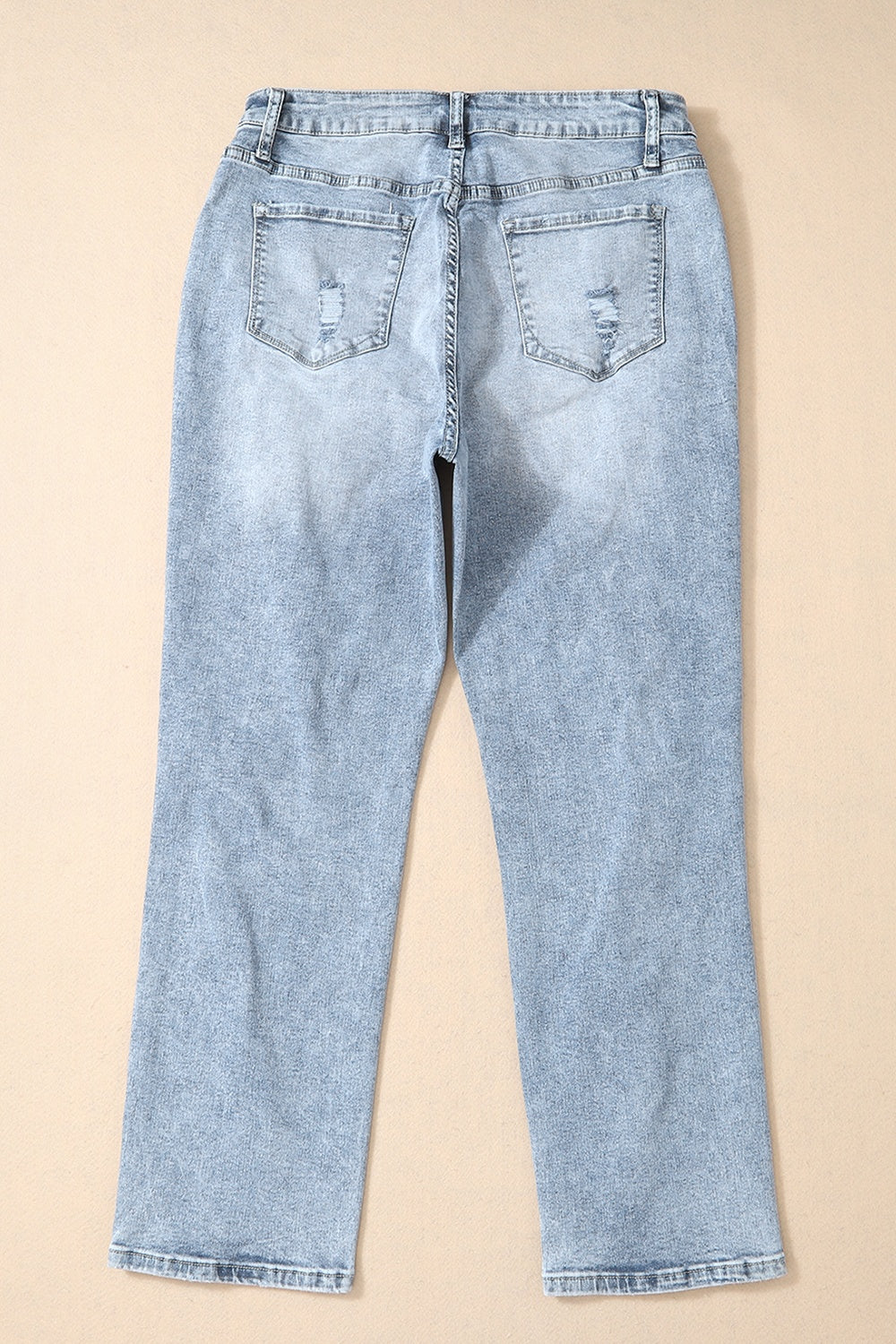 Distressed High Waist Jeans - felvior
