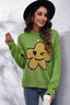 Flower Graphic Drop Shoulder Sweater