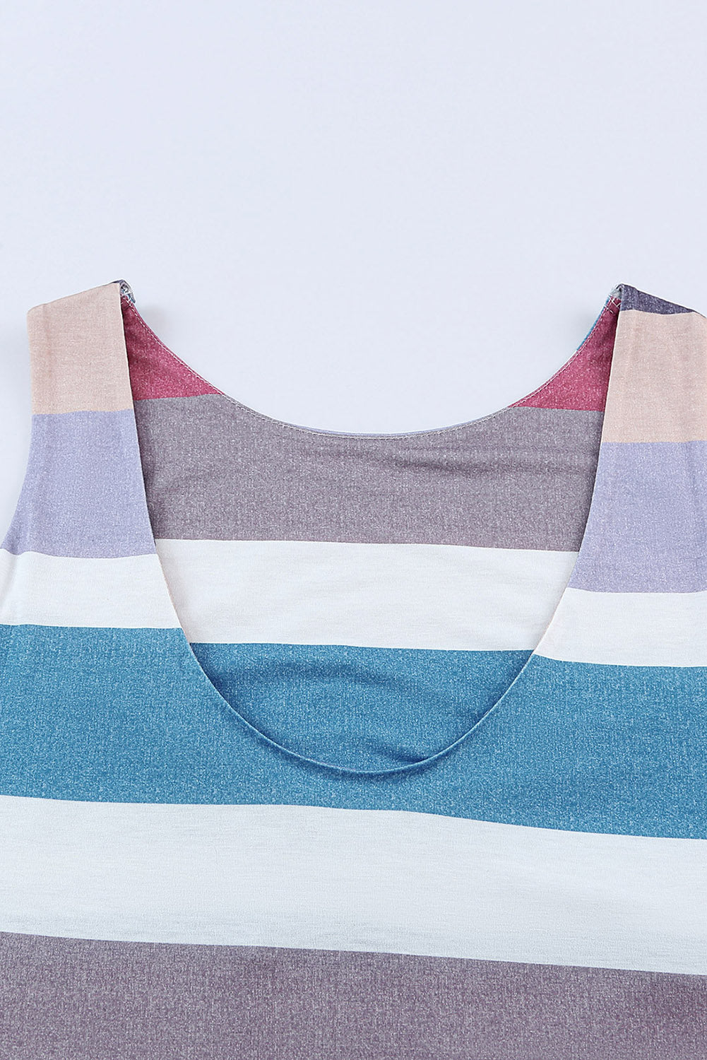 Striped Slit Sleeveless Maxi Dress - felvior