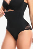 Full Size Spliced Lace Pull-On Shaping Shorts - felvior
