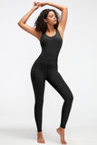 Crisscross Wide Strap Active Jumpsuit - felvior