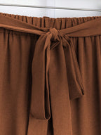 Printed Ruffled Cap Sleeve Top and Pants Set